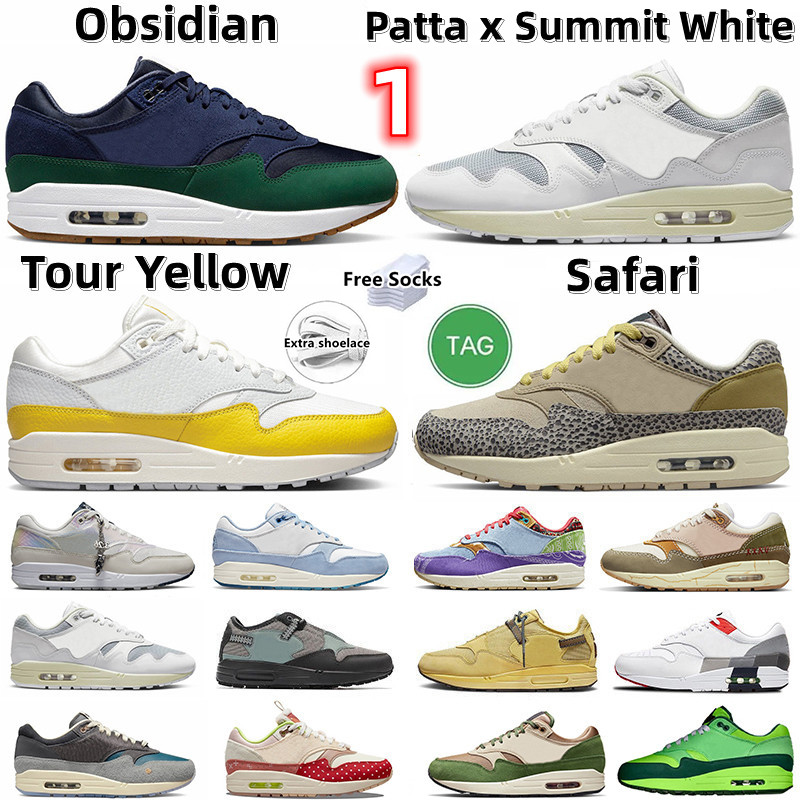 

Mens Sneakers Designer Running Shoes Kasina Concepts X Air max 1 87 Patta x Summit White Oregon Ducks Wabi-Sabi Tour Yellow TS Saturn Gold Womens Trainers Sports shoe, 26