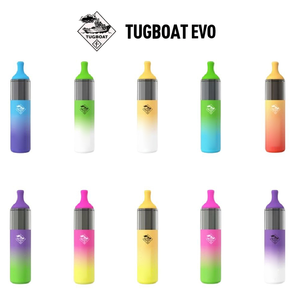 

Disposable E cigarettes Tugboat Evo 4500 Puffs Vape Pen 10ML Prefilled Mesh Coil Cartridges Pod 850Mah Battery Vapor Airflow Control Vaporizers sigara box xxl ultra