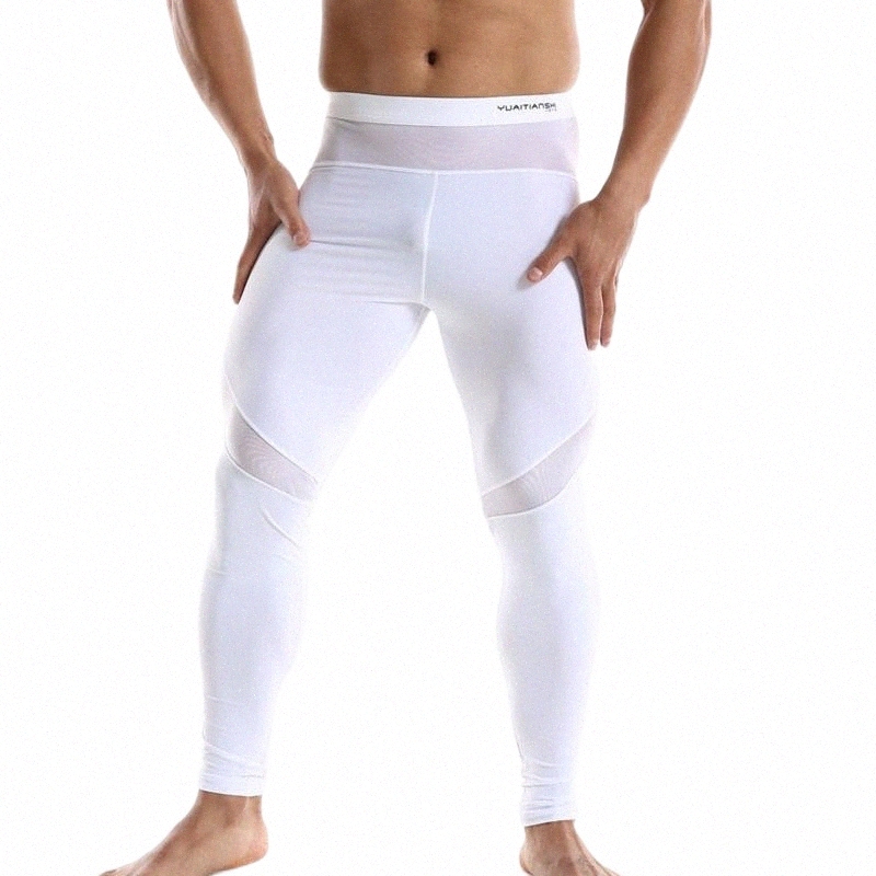 

Men' Thermal Underwear men' Thermal Underwear Men Long Johns Summer Ice Silky Mesh Pants Breathable Soft Sleep Wear Bottoms Tight Male Leggings Pajamas S081#, Blackdot
