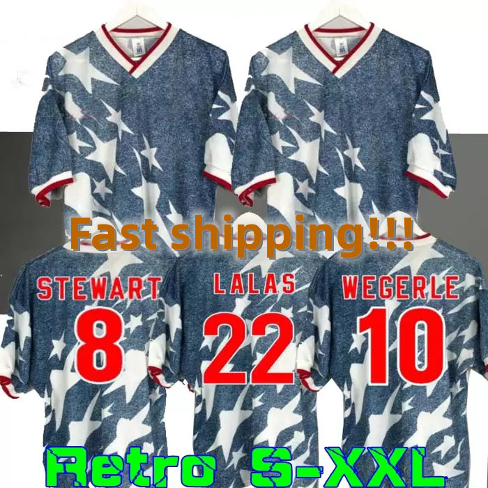 

THE 1994 USA classic Away FANS TEES Shirt soccer jerseys Wegerle Lalas Ramos Balboa 94 classic football shirts, Postage