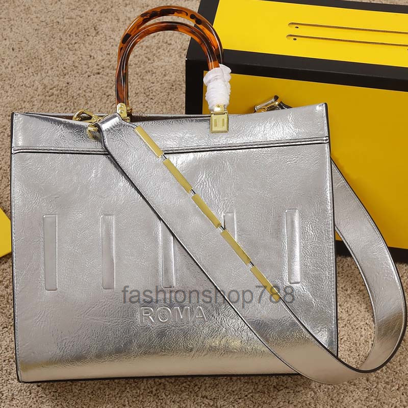 

Sunshine Handbag Tote Bags Women Crossbody Bag Genuine Leather Hawksbill Handle Removable Shoulder Strap Fashion Letters Large Capacity Pock