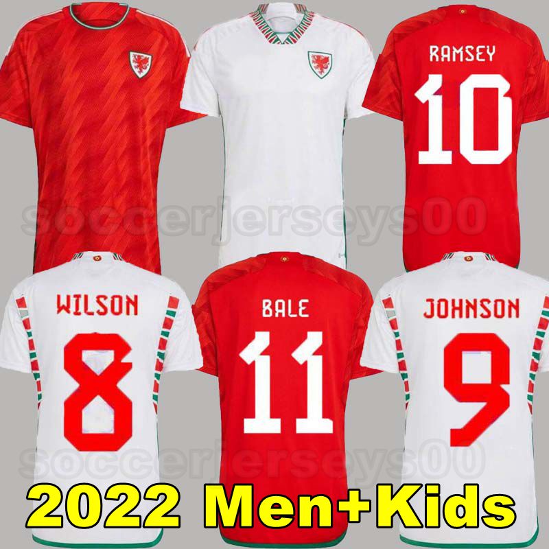 

S-4XL 2022 Wales Soccer Jerseys BALE WILSON ALLEN RAMSEY Mens 22 23 world National Team cup Rodon VOKES Home Football Shirt Short Sleeve Adult Uniforms, 2022 away +world cup