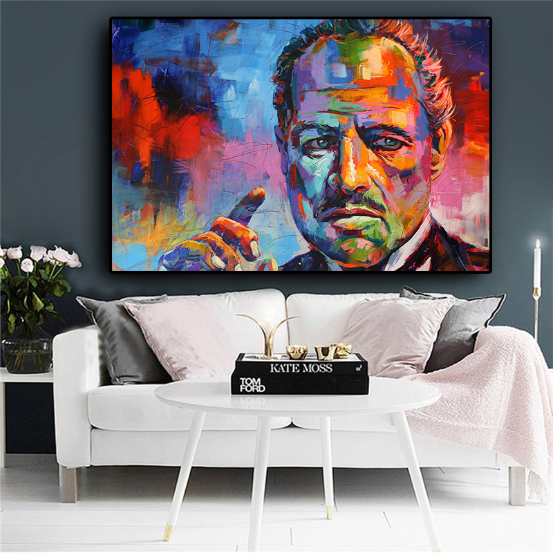 

Canvas Painting Colorful Marlon Brando Posters and Prints Scandinavian Wall Art Picture Living Room Cuadros Decor