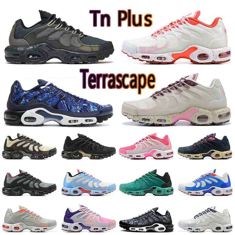 

With Socks 2022 Women Mens TNPLUS Running Shoes Tuned Tn Terrascae Plus Tns Midnight Navy Blue White Red Purple Pink Black Barely Volt Deep Grey Orange Trainer Sneaker, C14 39-46 deep grey