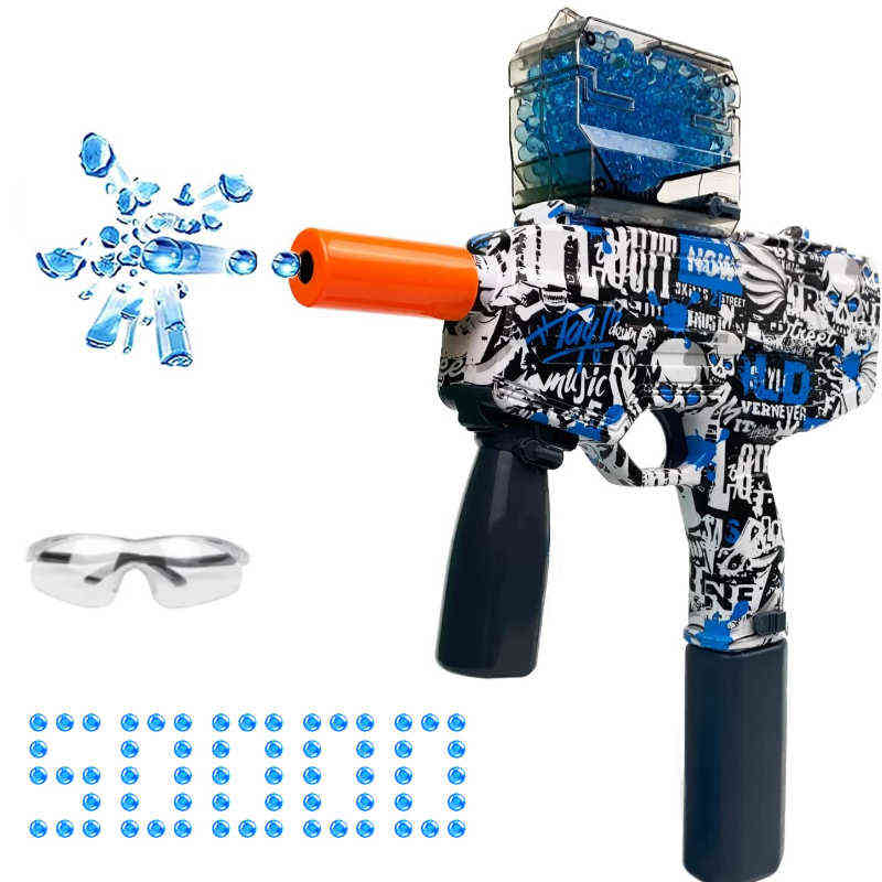 

Gun Toys MP9 Fake Gun Toy Electric Gel Ball Blaster Gel Shooter Gun Backyard Fun Outdoor Activities Shooting Game Toy Gift for Boys T220913
