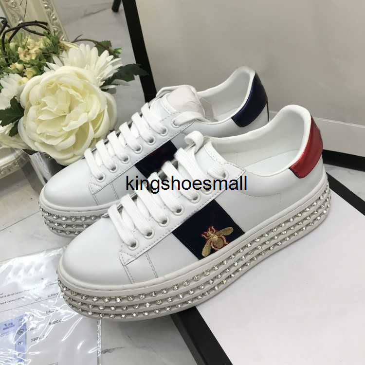 Chaussures décontractées Plate-forme Chaussures Plate-forme Baskets Dames De Luxe Diamant Designer Brodé Chaussures Flash Diamant Mode Dames