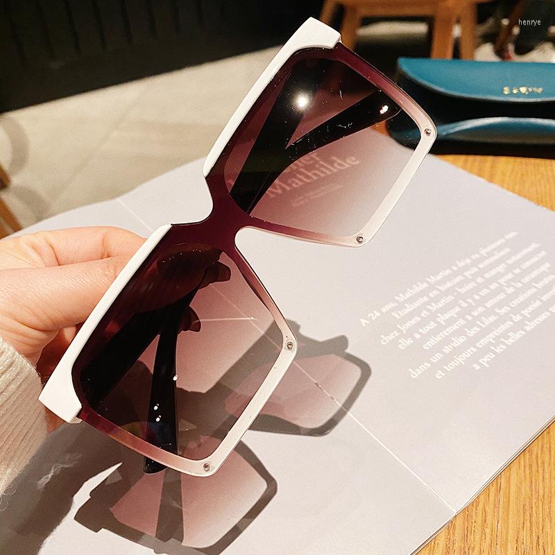 

Sunglasses 2022 Trend Square Women Vintage Oversized Sun Glasses Men Brand Designer Fashion Outdoor UV400 Colored