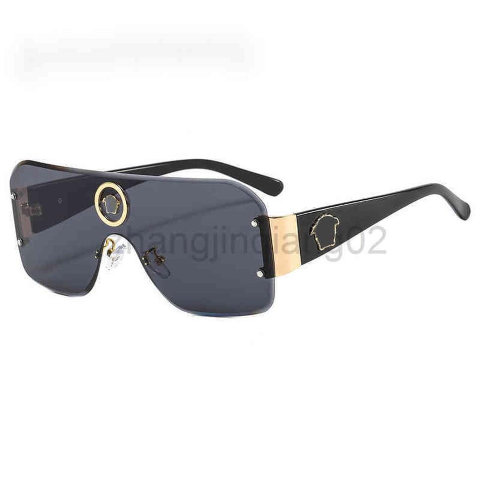 

Designer Versage Sunglasses Cycle Luxurious Fashion Brands European American Personality Conjoined Slice Sunglasses Mens Womens Lovers 2977