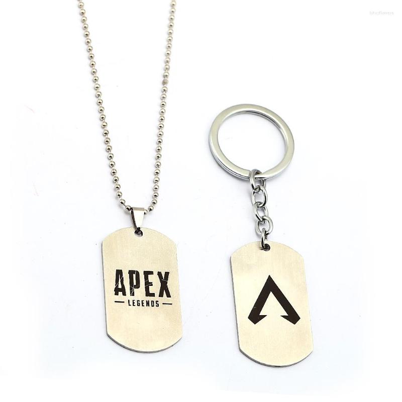 

Keychains Game APEX LEGENDS Key Chain Stainless Steel Metal Pendant Necklace Beads Choker Keychain Jewelry For Mens