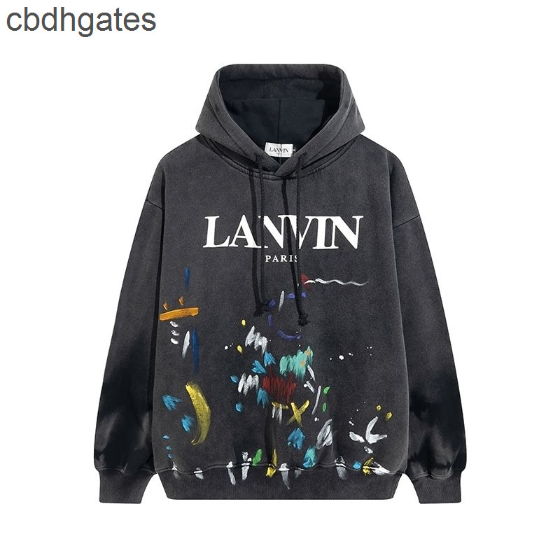 

Hoodies Ink Branded Co Men' Autumn Sweaters Lanvin Splash Designer Graffiti Print Galleryes Women' Streetwear Dept Winter Loose Hooded Hoodie 6xmx, Khaki 2392