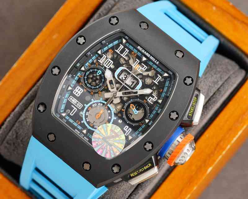 

New Chronograph mechanical wrist watches rm11-03 Luxury mens Mechanics Mechanical Milless Mens Quality Sapphire Crystal s Rm11-03 Designer High-quality, Blue&black