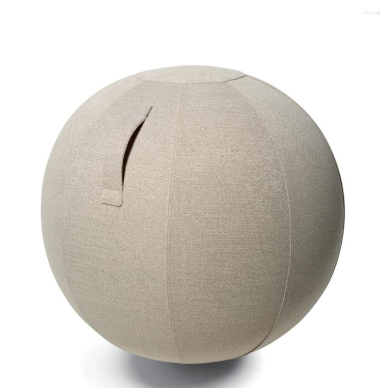

Pillow Durable Linen Yoga Ball Cover Balance Protective With Bottom Ring Portable Accessories For Fitness Gym Workout, Picture shown