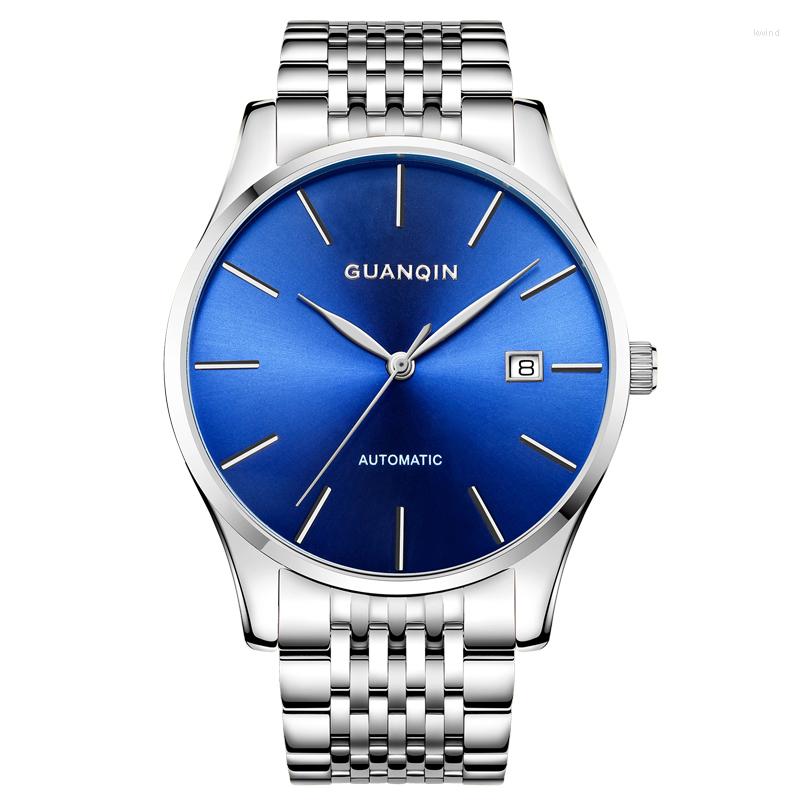 

Wristwatches 2022 Guanqin GJ16056 Men's Watch Top Fashion Business Stainless Steel Waterproof, Gold