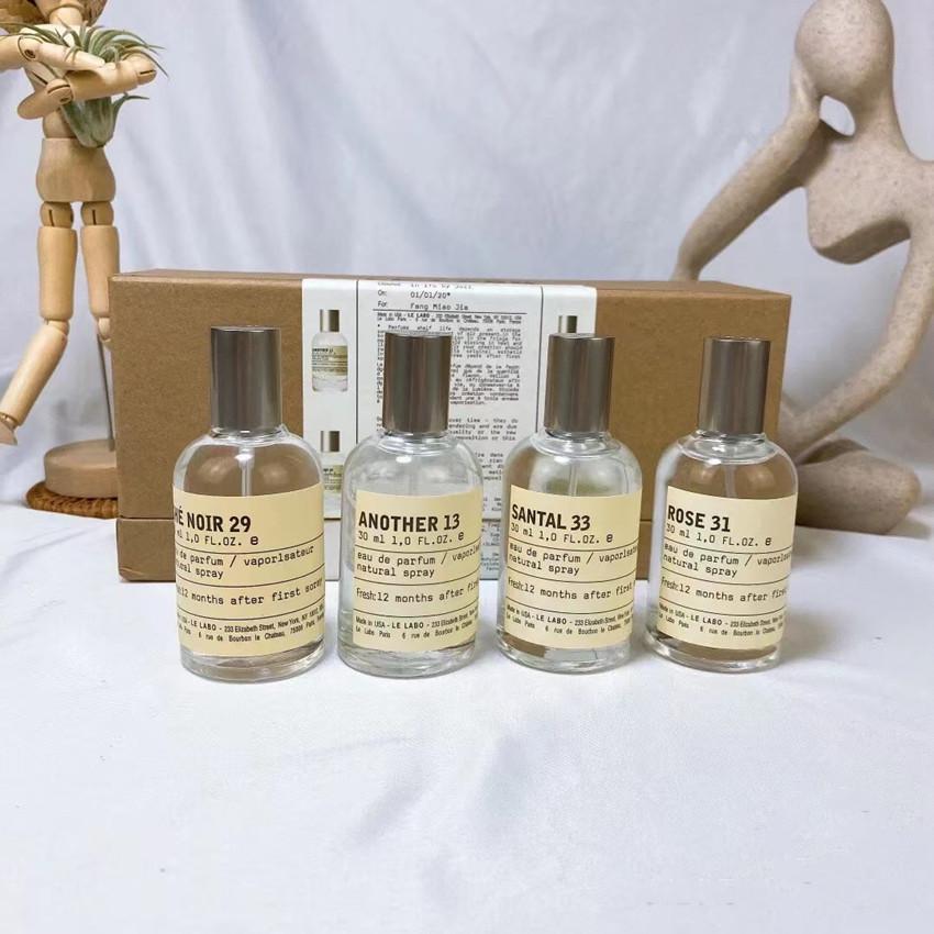 Factory Directly Labo Discovery Set 30ml 4pcs Parfum Coffret cadeau Santal 33 Rose 31 The Noir 29 Another 13 Eau De Parfum Parfum durable