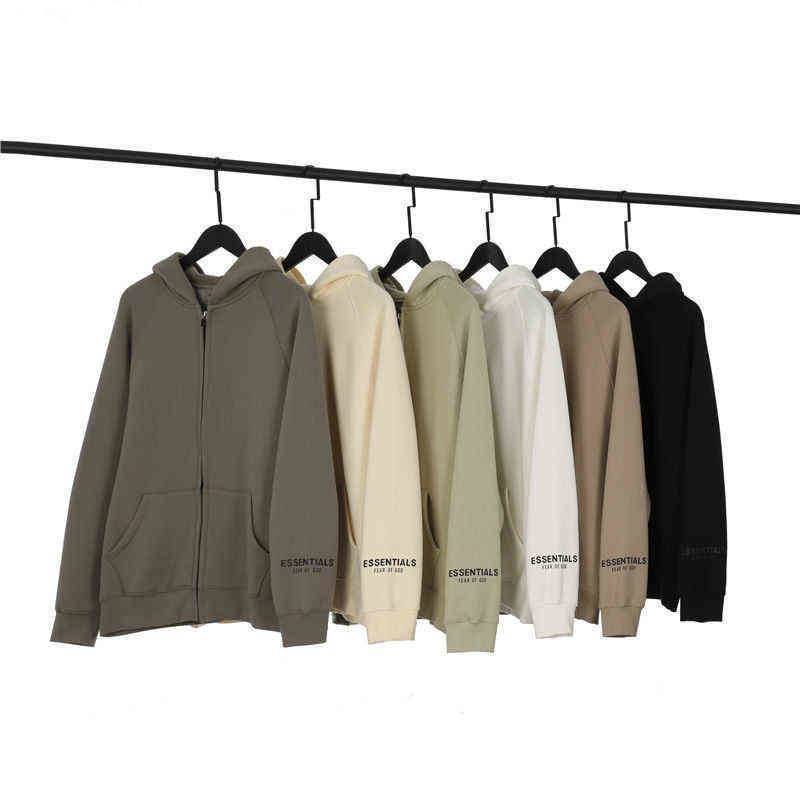 

Designer Hoodie Luxury High Street European And American Trade Fog Double Line Sweater Coat For Men And Women, Beige