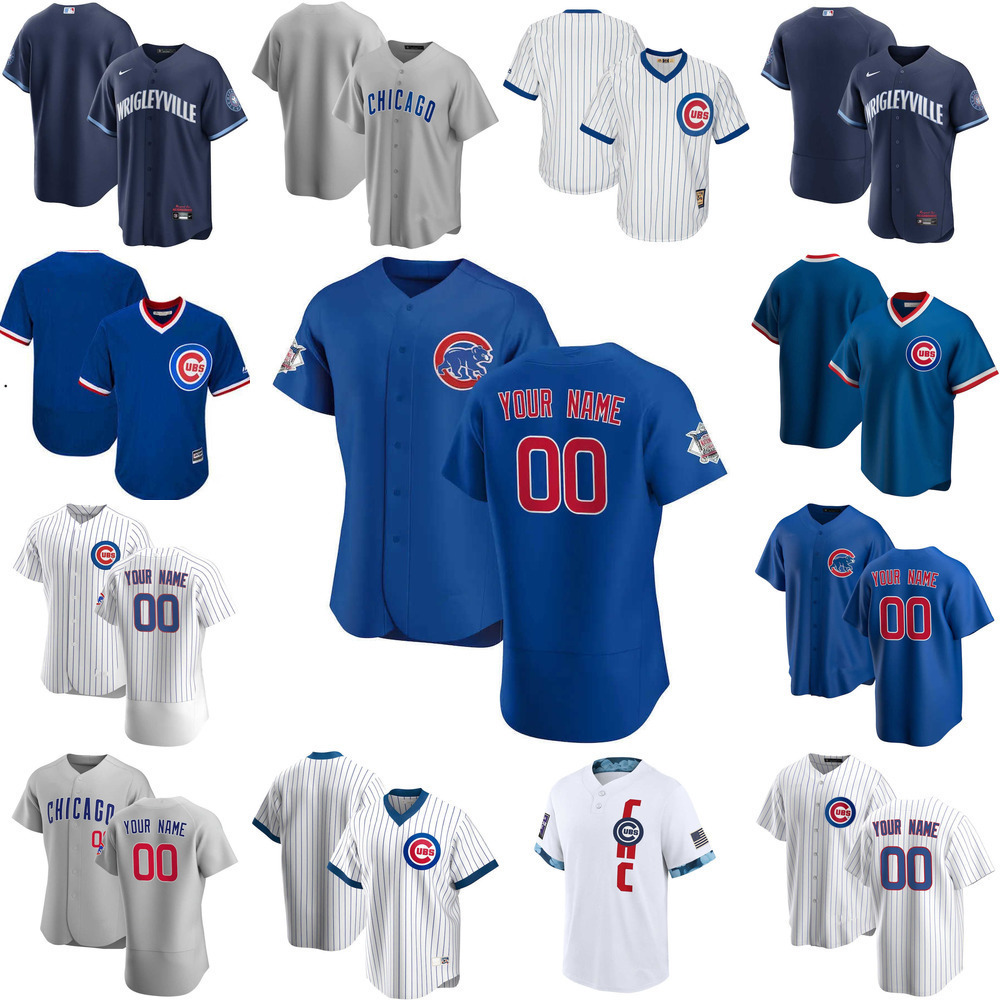 

Custom Jersey Mens women Youth Chicago''Cubs''22 Jason Heyward 36 Dillon Maples 2 Nico Hoerner 46 Craig Kimbrel Baseball Jerseys, Color