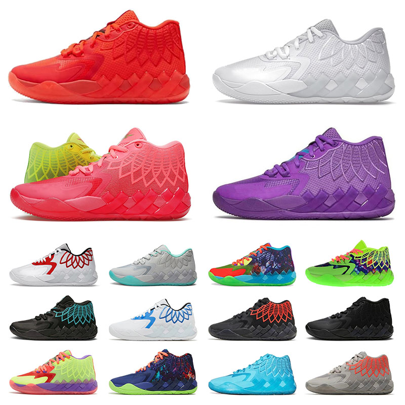New Rick And Morty Lamelo Ball Shoes MB 01 Mens Basketball Designer Queen City Black Blast Purple Unc White Rock Ridge Red Galaxy Not From Here S