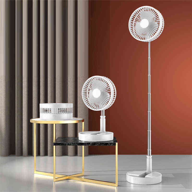 Electric Fans USB Rechargeable Folding Telescopic Floor Fan Mini Summer Mute Silent Student Desktop Table Fan for Office Bedroom Cooler T220907-image-802575375