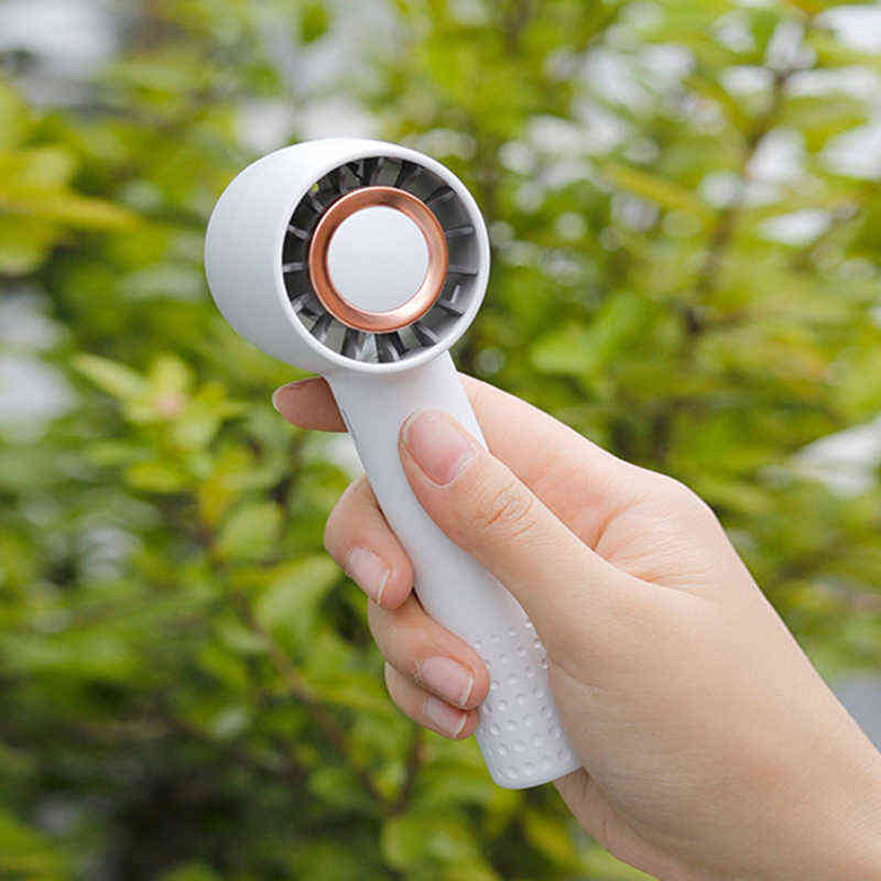 Electric Fans Mini Portable Hand Fan 2000mAh Battery USB Rechargeble Small Powerful Mini-fan Wireless Handheld Fan Cooling Air Cooler 3 Speeds T2-image-802576402