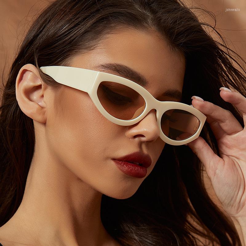 

Sunglasses HKNA Luxury Cateye Retro Women 2022 Small Brand Eyewear Women/Men INS Mirror Glasses UV400 Lentes De Sol Mujer