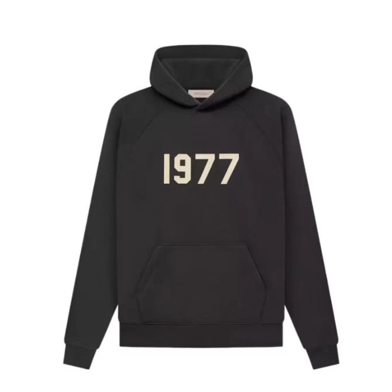 Hoodie Top Quality Essentials Fog Double Line High Street 1977 American Pure Cotton Terry Couple Hooded Men and Women Loose Hat