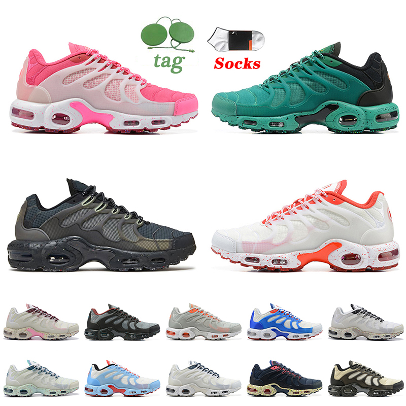 Top Cuir Mesh Tn Terrascape Plus Chaussures De Course Rose Vert Foncé Noir À peine Volt Bleu Marine Blanc Rouge Gris Orange Grande Taille 12 Bask