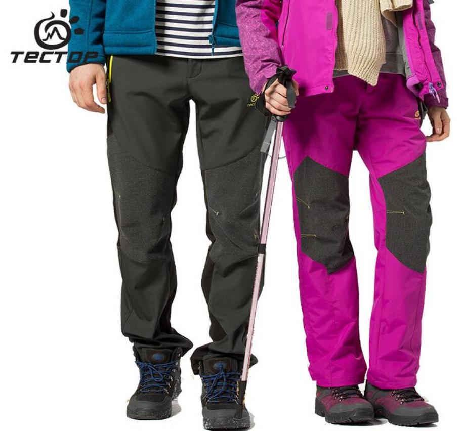 2018 Winter Waterproof Windstopper Softshell Pants Outdoor Climbing Hiking Pants Men Women Camping Trekking Trousers Fishing Cargo