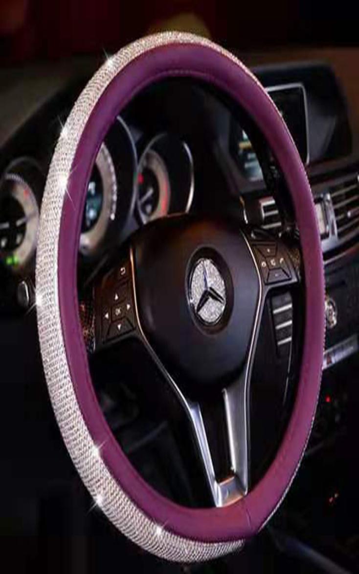

Full diamond steering wheel cover car diamondstudded steering wheel cover
