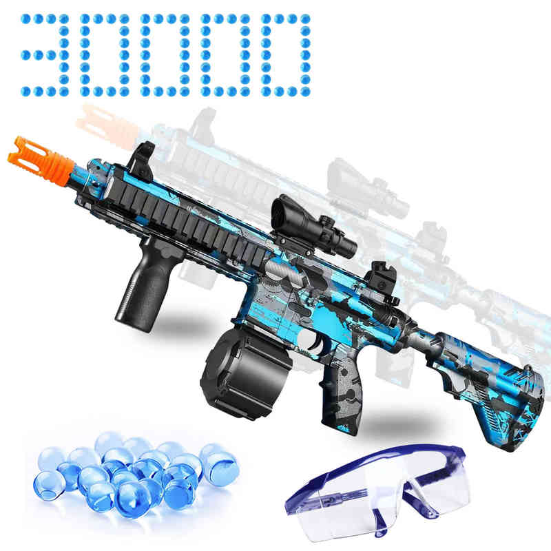 

Gun Toys M416 Gel Gun Blaster With 15000 Hydrogel Balls Gel Blaster Manual Automatic Splatter Water Gun Electric Toys For Adult Kids T220907