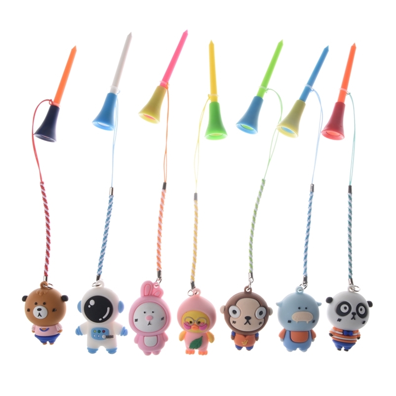 

Golf Tees 5PcsSet Rubber Tee With PVC Cartoon Pattern Ball Holder Handmade Rope Prevent Loss Accessories Gift 220908