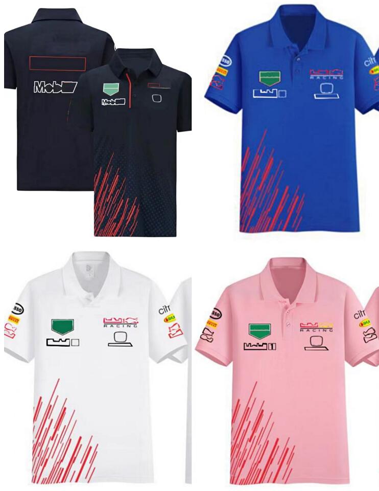 f1 shortsleeved lapel racing suit polyester quickdrying car overalls tshirt polo shirt with the same cus-image-660750819