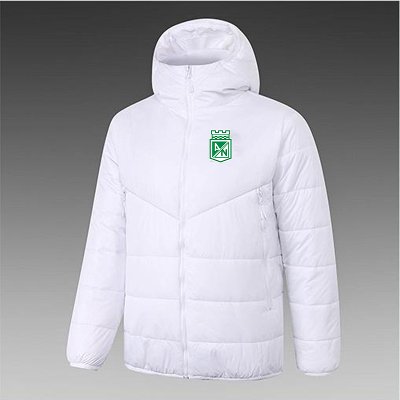 

Atletico Nacional Men's Down & Parkas soccer hoodie jacket winter coat full zipper football Outdoor Warm Sweatshirt LOGO Custom, No 1