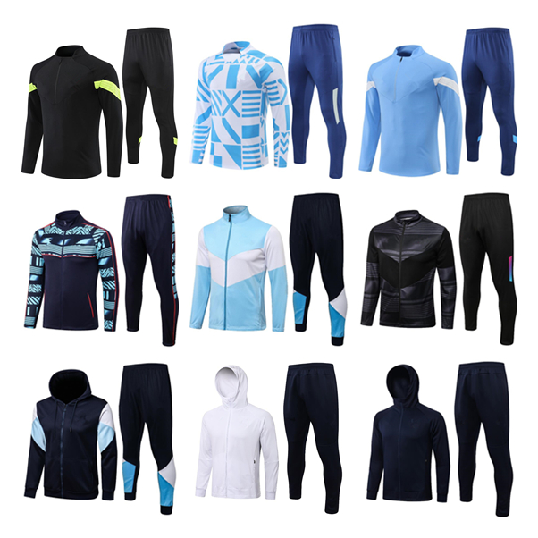 

22 23 adult and kids Tracksuits survetement football tracksuit sweater 2022 2023 KUN AGUERO DE BRUYNE MAHREZ STERLING soccer jacket Jogging chandal