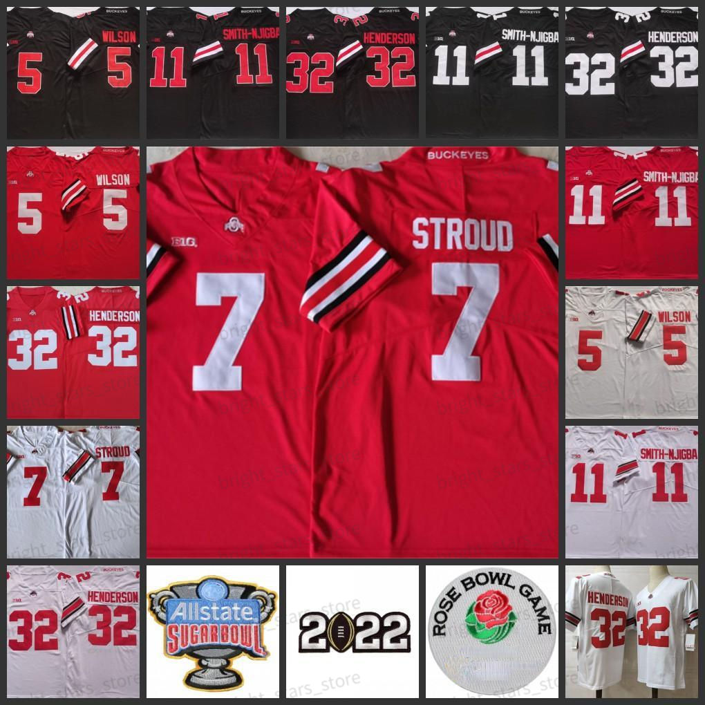 

Ohio State Buckeyes Football Jersey 32 TreVeyon Henderson 7 Dwayne Haskins Jr. 5 Wilson Stitched 11 Jaxon Smith-Njigba NCAA College Jerseys 7 C.J. Stroud Mens Jerseys, Men;as