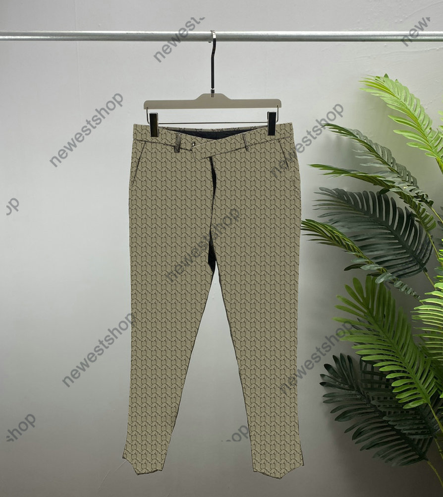 

2022 Western clothing designer mens pants trousers Blazers autumn luxury slim fit casual grid geometry print Male dress suit, As picture