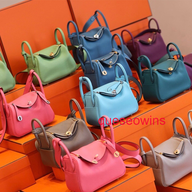 

Designer Lindys Bags Herms Handbags Outlet High Definition Lindyss Bag Mini Head Layer Togo Leather One Shoulder Hand Messeng, Exclusive customization of imported