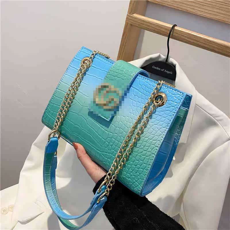 sac Fashion Nouveaux sacs pour dames s Nouvelle chaîne de contraste de couleur épaule coréenne de mode coréen messager simple sac à main