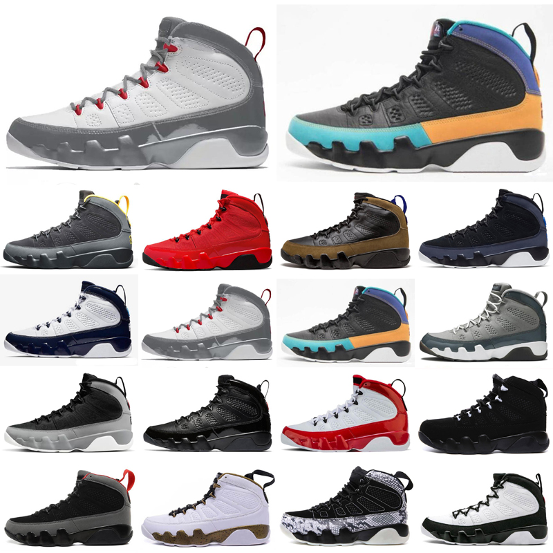 

Jumpman 9 9s Men Basketball Shoes IX UNC Olive Concord Bred University Gold Chile Red Man Gym Red Particle Grey Racer Blue Anthracite Trainer Sneaker, As photo 14
