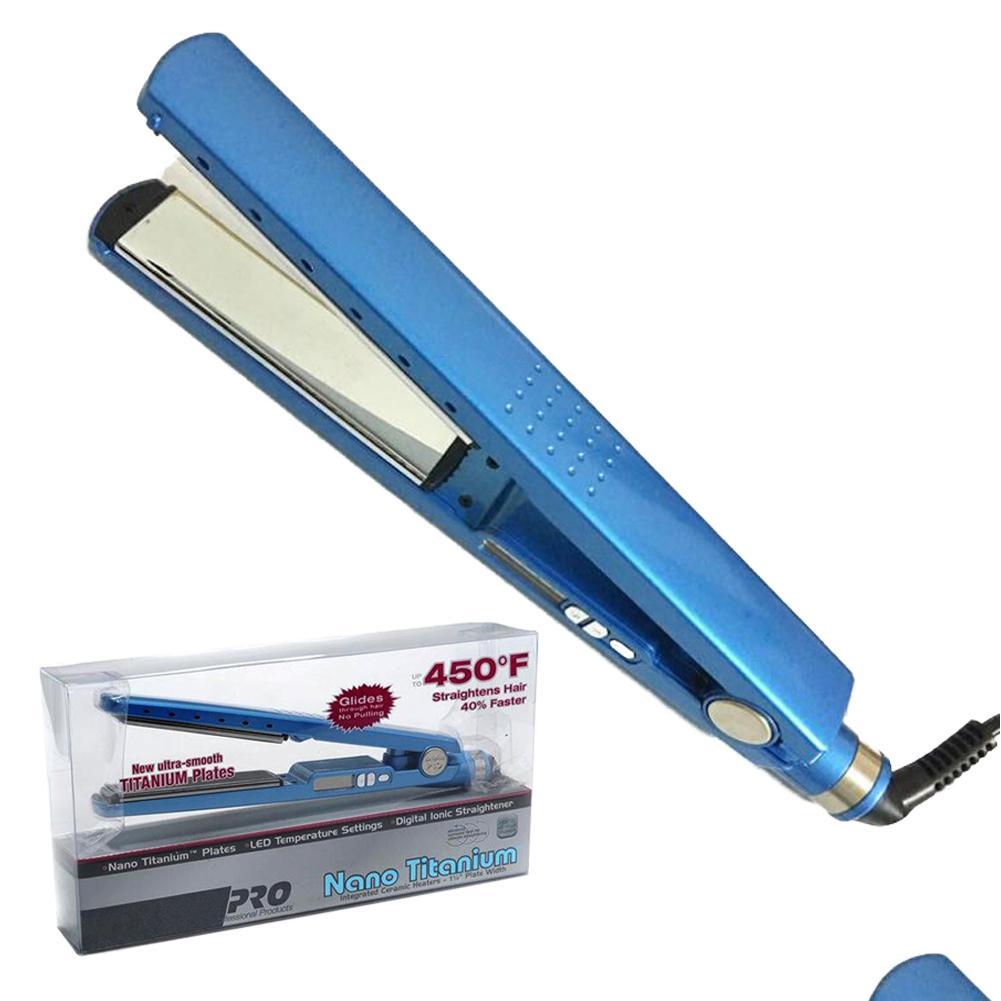 

Hair Straighteners Stock Baby Titanium Pro 450F 1/4 Hair Straightener Flat Iron Curler Us/Eu/Uk/Au Plug Drop Delivery 2021 Products C Dhmym