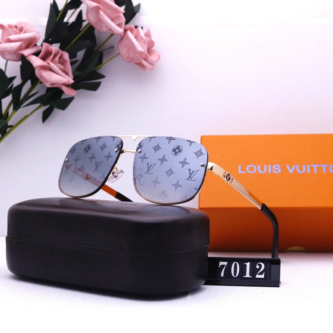 

Designer Sunglasses Men For Women Style Anti-ultraviolet Retro Shield Lens Plate Square One-piece Full Matte Frame With Box LV Louis Vuitton Gucci YSL