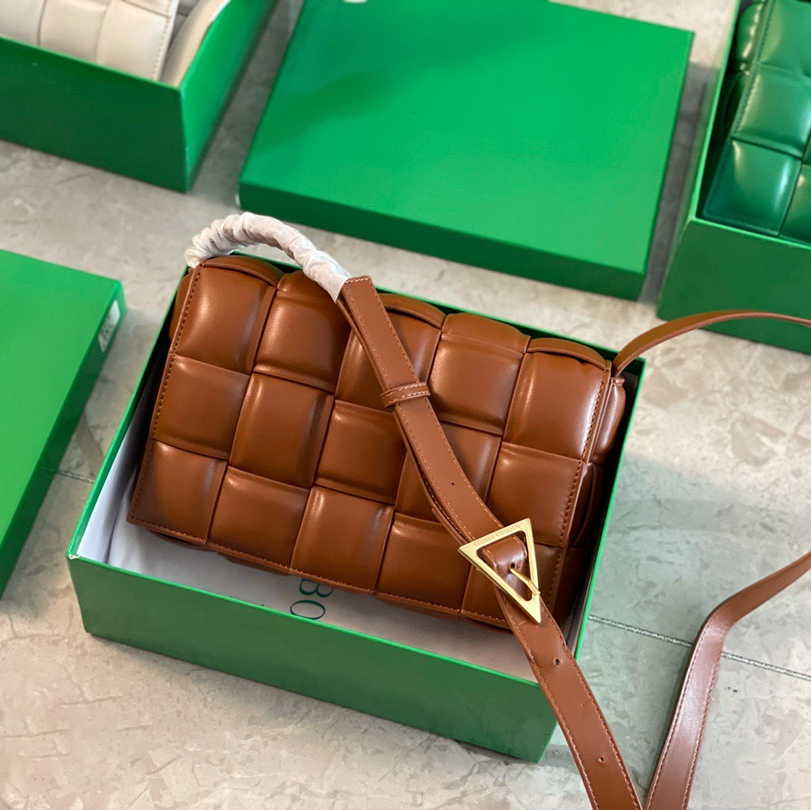 

PADDED CASSETTE shoulder bag organic Handbag cross-body bag designer women's fashion Genuine leather handbags shoulders strap luxury mini handbags, Box