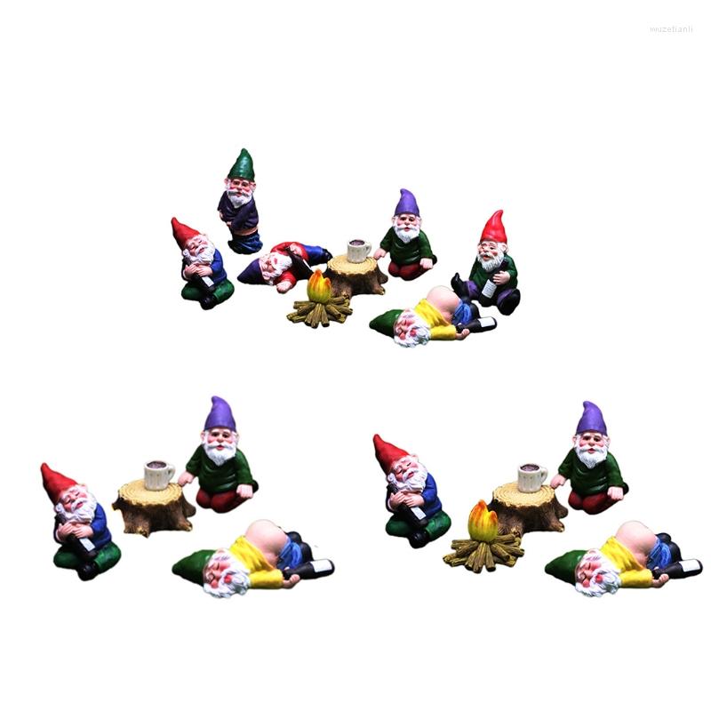 

Decorative Figurines 5/6/9 Pcs Drunk Gnomes Dwarf Drunken Elf Figurine Resin Art Crafts Ornaments Garden Patio Yard Lawn Porch Decoration