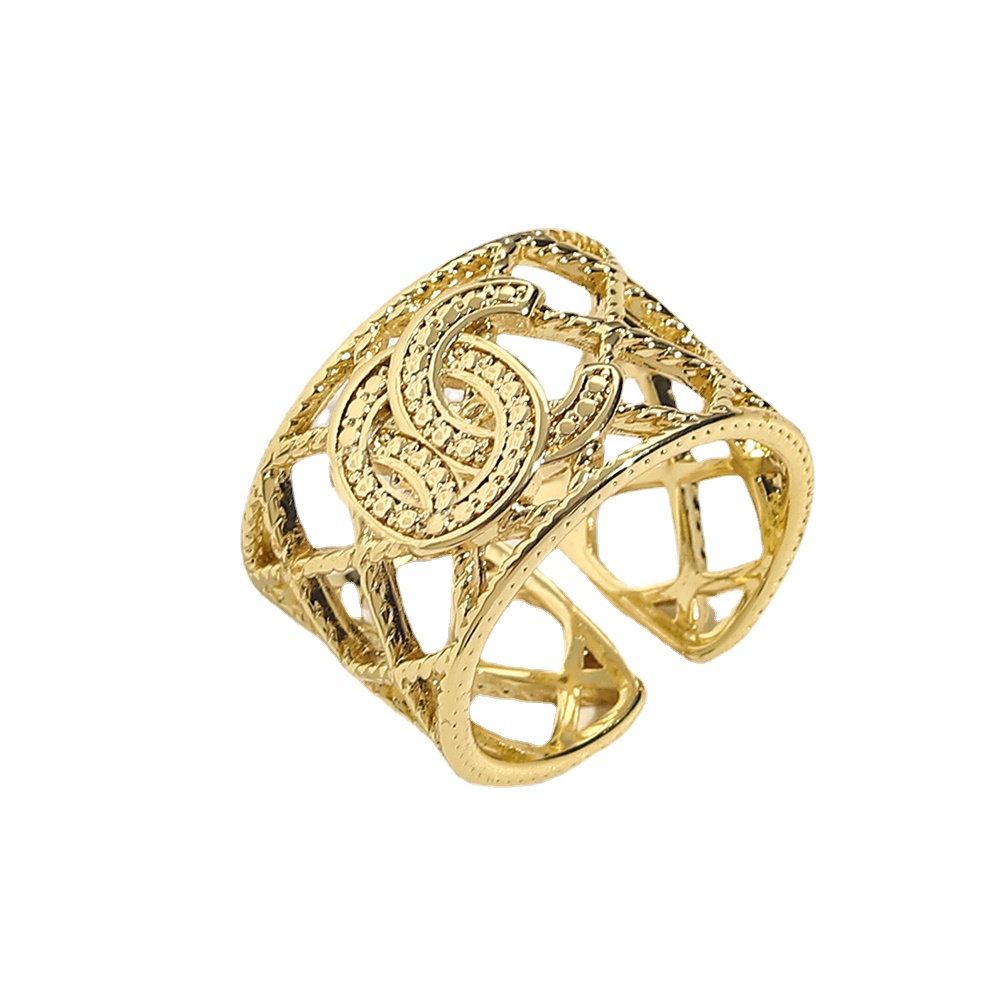 Europe and America Fashion Style Lady Rings Women Love Charms Wedding Jewelry Supplies 18K Gold Plated Copper Finger Adjustable Ring Wholesale-image-800762674