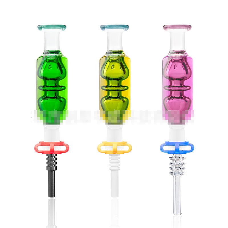 

Smoking Accessories Freezable Glycerin Filled Nector Collectors Multi Style Perc Mouthpieces with 10mm titanium/quartz/ceramic nail