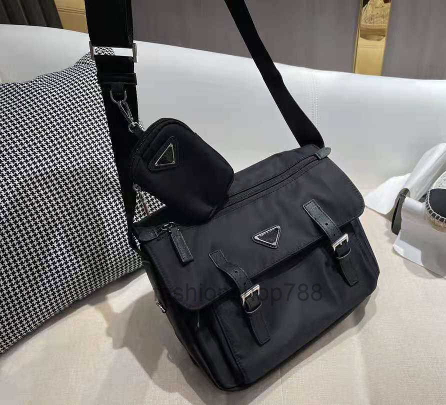 

2021 fashion trend all-match bag top designer classic nylon material unisex style, Black