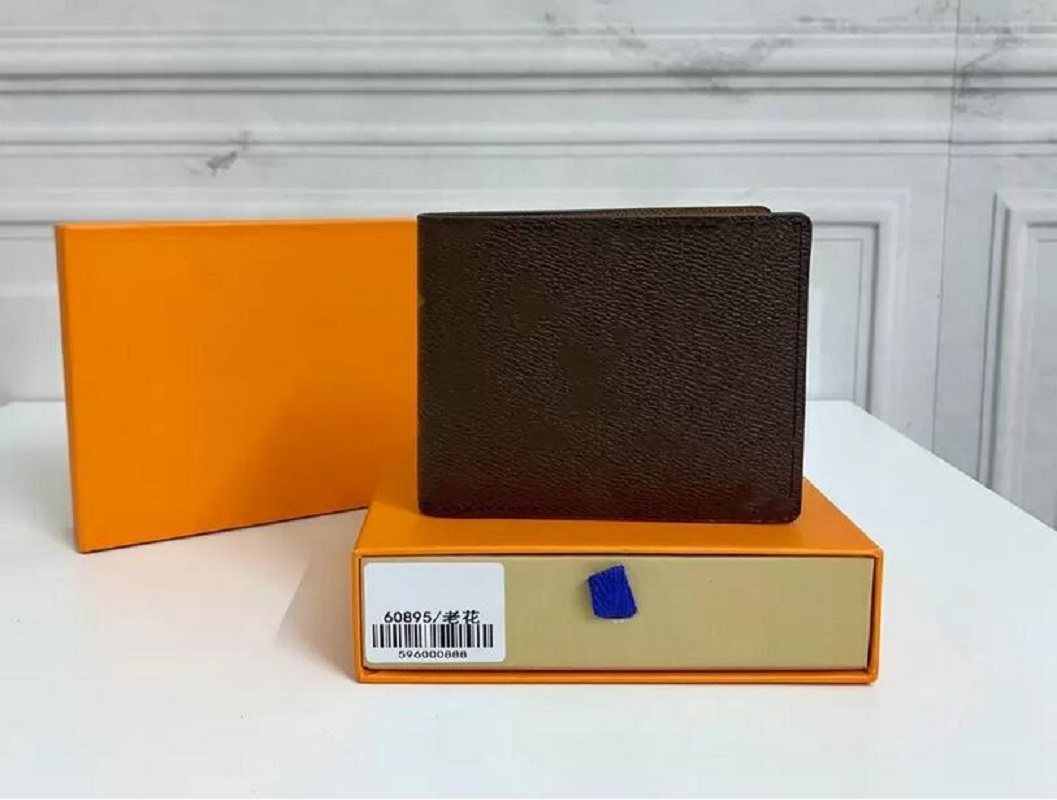 

Paris plaid style mens wallet fashion men purse special canvas multiple short small bifold wallet with box 60895, Customize