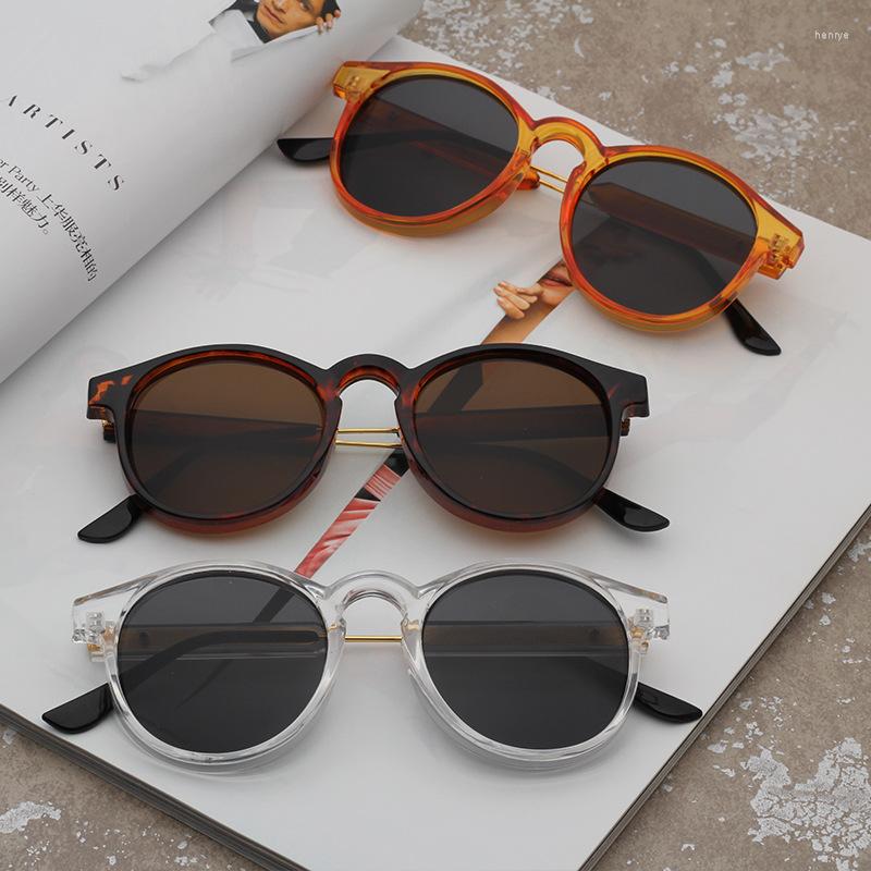 

Sunglasses 2022 Retro Round Women Men Brand Design Transparent Female Sun Glasses Feminino Lunette Soleil