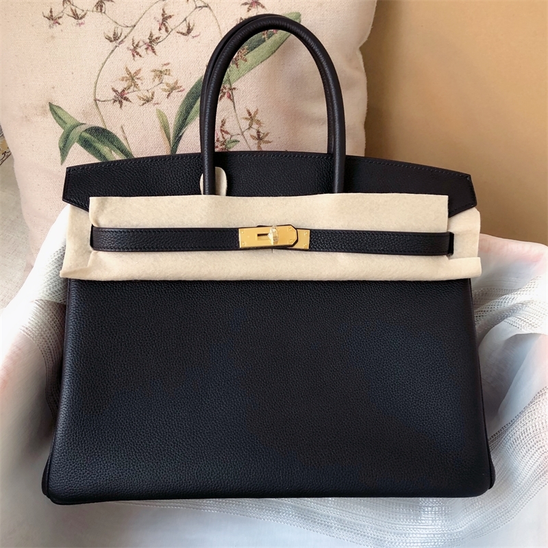 

Designer Handbag Birkins Bags Herme Platinum Wax Thread Leather Women's Lychee Pattern Togo Calf Leather Buckle 25 30 35 40 Large Tote Bag Zc, Black 30cm gold and silver remarks
