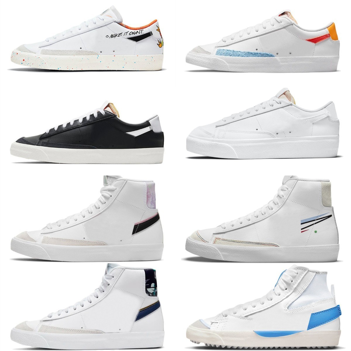

2022 Blazer Mid 77 Vintage Jumbo Sports Shoes Mens Women Blazers OG Black White Red Indigo Pine Green Summit Arctic Punch Sail Gum Sketch Designer Platform Sneakers, Please contact us