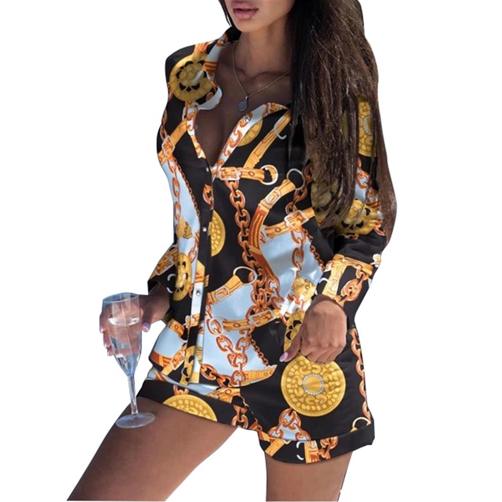 

2021 Women Tracksuits Eyelet Embroidery Buttoned Shirt Top & Pocket Design Shorts Two Piece Sets Summer187S, White butterfly
